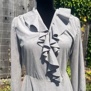 Vintage 70’s gray flutter secretary dress. Perfect condition.